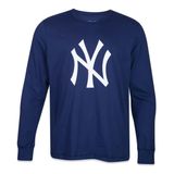 Camiseta New Era Manga Longa Mlb New York Yankees Core