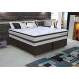 Cama Box King + Colchão Molas Ensacadas D26 Bege/marrom Gazin Love Story 69x193x203