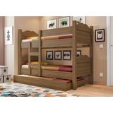 Beliche + Cama Auxiliar Castanho Geval Madri 167x96x205