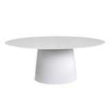 Mesa de Jantar Cone Oval 120x80 cm Laca Branca