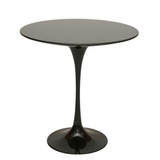 Mesa de Apoio Saarinen  Altura 70 cm  Tampo 60 cm MDF Laca Laca Preta