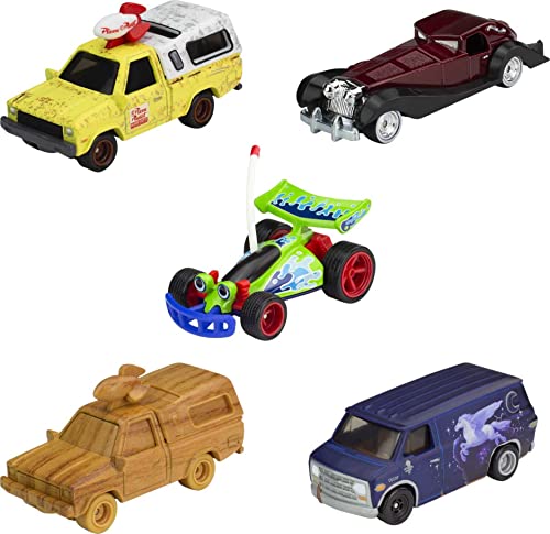 Hot Wheels Disney Cars Bundle, Conjunto De 5 Premium Disney E