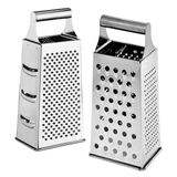 Ralador Inox 4 Faces 21cm Inox - Gourmet Mix Prata - Legumes Queijo Fruta - Art House - Panami