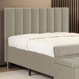 Cabeceira Nashira 160 Para Cama Queen N-030 Veludo Bege Aradecor