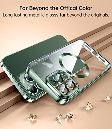 Jueshituo Magnético Matallic Glossy Clear Para Iphone 12 Pro