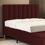 Cabeceira Nashira 195 Para Cama King N-034 Veludo Bordô Aradecor