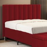 Cabeceira Nashira 195 Para Cama King N-033 Veludo Vermelho Aradecor