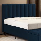 Cabeceira Nashira 195 Para Cama King N-025 Veludo Azul Marinho Aradecor