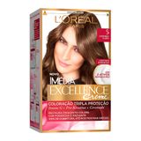 Tintura Creme Imédia Excellence L&#39;oréal Castanho Claro 5 Kit