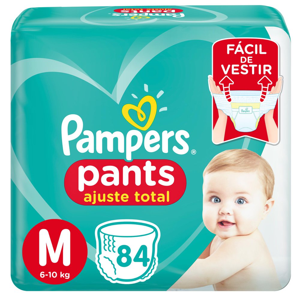 Fralda Pampers Pants Ajuste Total Tamanho M 84 Unidades