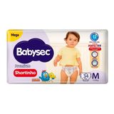 Fralda Shortinho Babysec Premium Tamanho M Com 34 Fraldas Descartáveis