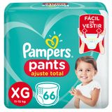 Fralda Pampers Pants Ajuste Total Tamanho Xg Com 66 Unidades