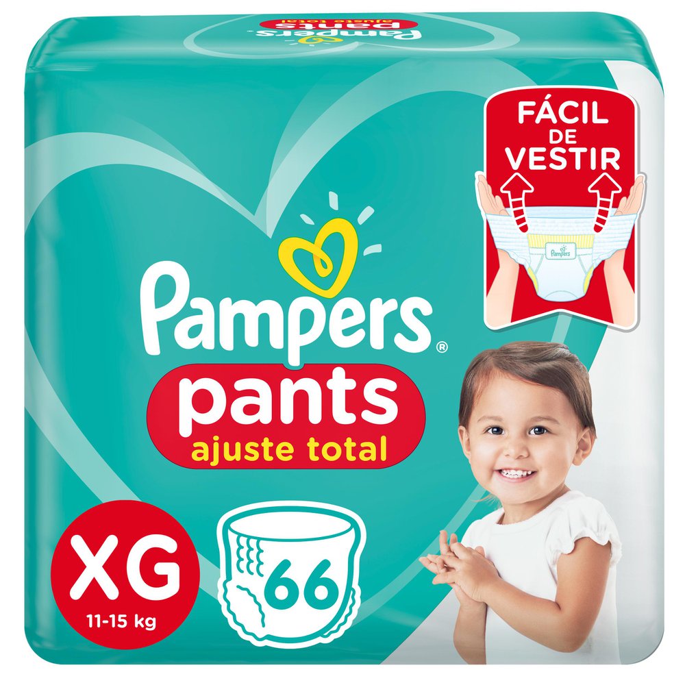 Fralda Pampers Pants Ajuste Total Tamanho Xg Com 66 Unidades