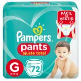 Fralda Pampers Pants Ajuste Total Tamanho G Com 72 Unidades