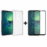 Película De Vidro 3d + Capa Anti Impacto Motorola G8 Plus