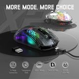 Mouse Para Jogos Sem Fio Pc Transparent Shell Computer Mouses W