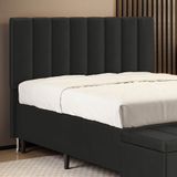 Cabeceira Nashira 195 Para Cama King N-022 Veludo Cinza Escuro Aradecor