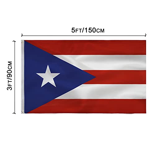 Bandeira De Porto Rico 3x5 Ft-bandeiras Porto-riquenhas Interior / Outdoor