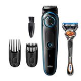 Braun Beard Trimmer Bt5240, Hair Clippers For Men, Cordless &amp; Rechargeable With Gillette Proglide Razor