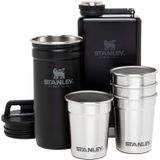 Stanley Steel Inoxidável Shot Glass And Flask Gift Set, Pacote De Aventura Ao Ar Livre Com 4 Copos De Tiro De Metal, Frasco De Uísque De 8oz