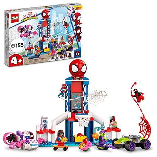 Lego Marvel Spidey And His Amazing Friends Spider-man Webquarters Hangout 10784 Building Kit For Ages 4+ (155 Peças)