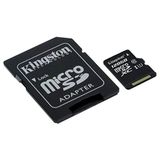 Kingston Canvas Select 128gb Microsdhc Classe 10 Microsd Cartão De Memória Uhs-i 80mb/s R Cartão De Memória Flash Com Adaptador (sdcs/128gb)