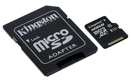 Kingston Canvas Select 128gb Microsdhc Classe 10 Microsd Cartão De Memória Uhs-i 80mb/s R Cartão De Memória Flash Com Adaptador (sdcs/128gb)