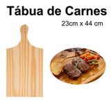 Tabua De Madeira Carne Petisco - 23cm X 44cm - Cortar Em Cima Carnes, Alhos, Verduras - Servir Aquele Churrasco - Panami