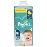 Fralda Pampers Confort Sec Tamanho Xg Com 116 Fraldas Descartáveis