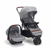 Carrinho Com Bebê Conforto Travel System Breeze Duo Infanti Cinza