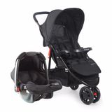 Carrinho Com Bebê Conforto Travel System Toffy Cosco Preto Absoluto