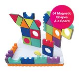 Formas Magnéticas Edushape, Blocos Suaves Para Bebês - Conjunto De 54 Vib