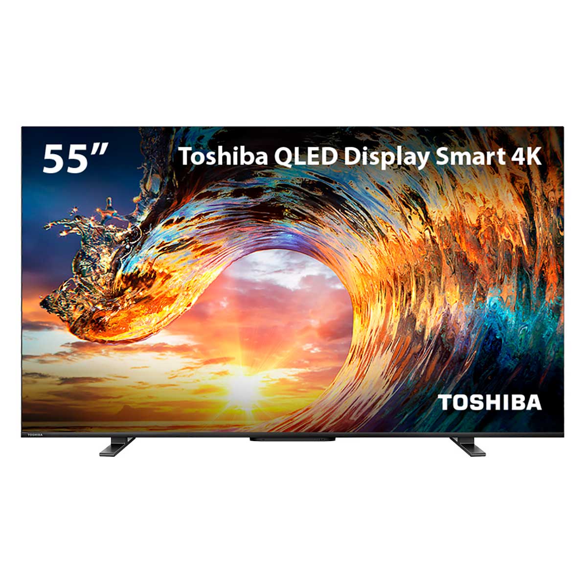 Smart Tv Qled 55&apos;&apos; Toshiba TB014M 4k Bluetooth Preta