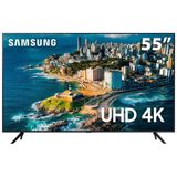 Samsung Smart Tv 55&quot; 4k Uhd 3 Hdmi 1 Usb Bluetooth Wi-fi Gaming Hub Alexa Built In - Un55cu7700gxzd