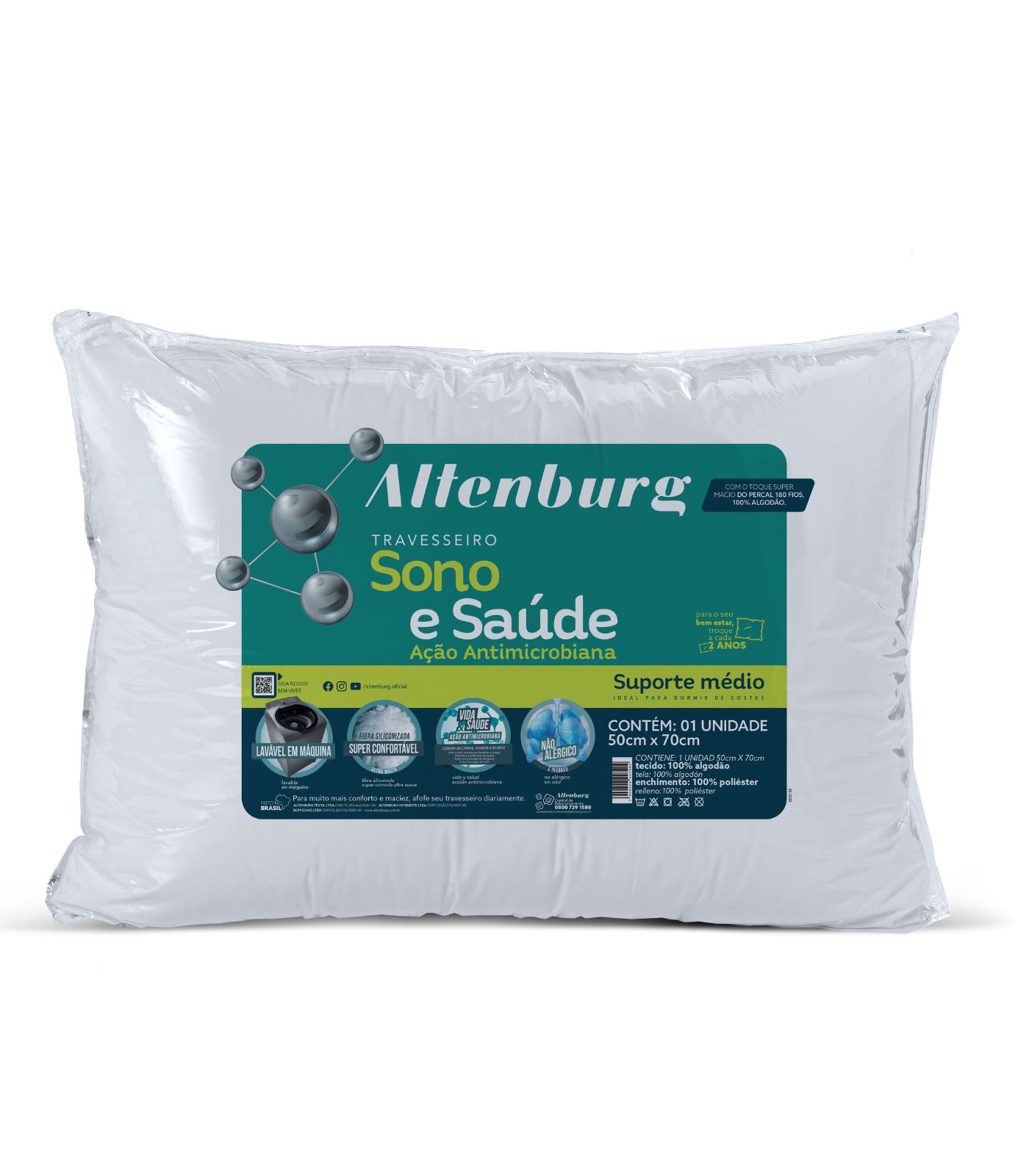 Travesseiro Sono E Saúde Altenburg Branco Un