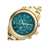 Relógio Michael Kors Mk8315 Gold Turquoise 45mm - Dourado