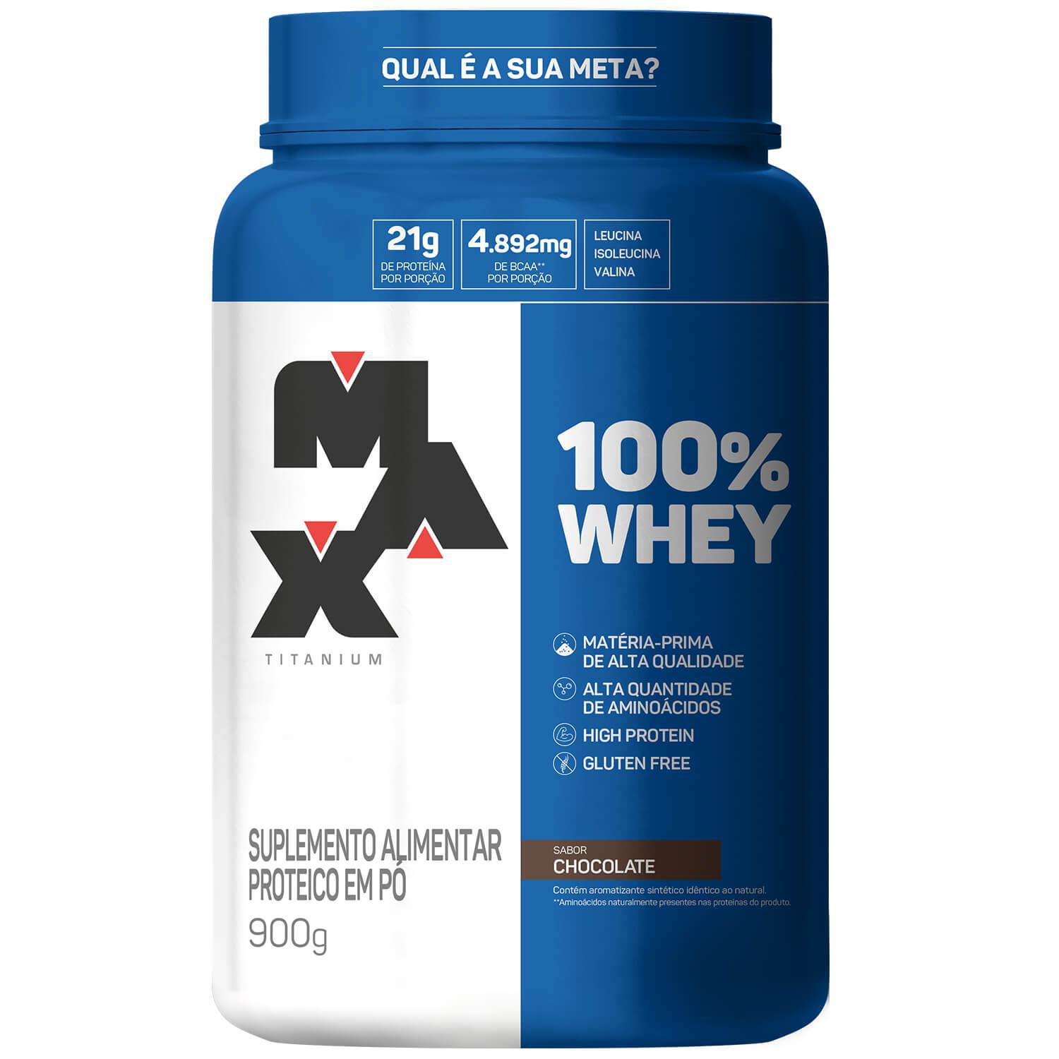 Whey 100% 900g Max Titanium - Chocolate