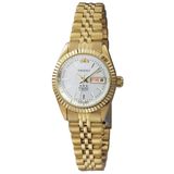 Relógio Feminino Orient Automático Dourado Fundo Prata