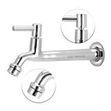 Torneira Tanque/jardim/cozinha Reta Parede Metal 22cm 1/4v