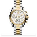 Relógio Michael Kors Mk5974 Bradshaw Prata E Dourado