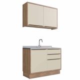 Cozinha Pequena Modulada Herval Ten, 100% Mdf, 120 Cm