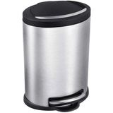 Lixeira Para Banheiro Ou Cozinha 5 Litros Com Pedal Inox Mor