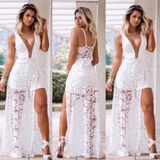 Vestido Rendado Com Transparência Casamento Pré Wedding