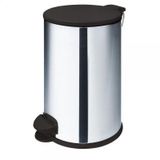 Lixeira De Pedal Aço Inox 12L Com Tampa Preto - Martinazzo