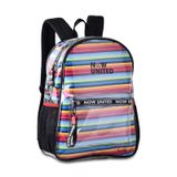Mochila Now United Transparente Saco Interno Colorido