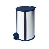 Lixeira De Aço Inox Home Com Pedal 12 Litros Azul Martinazzo