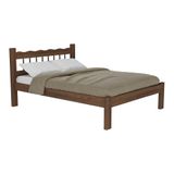 Cama Casal Madeira Maciça Para Colchão 128/138x188cm Capri Multimóveis Vcr4140 Imbuia