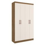 Armário 4 Portas Lavanderia Multiuso Multimóveis Vcr8000 Nogueira/off White