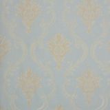 Papel de parede Damask Azul claro com Cobre