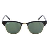 Óculos de Sol Ray Ban Clubmaster RB3016 Preto Ouro Lente Tam 51